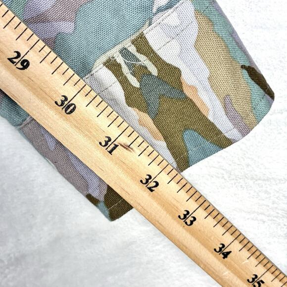 VTG Y2k Altamont Canvas Work Shirt Men S Paint By Number AOP Pastel Camo Skater - Picture 10 of 10